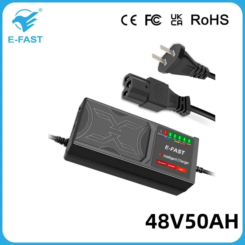 48V50ah Lead-Acid Start Stop Rechargeable Pulse Battery Charger for E-Bicycle Motorcycle