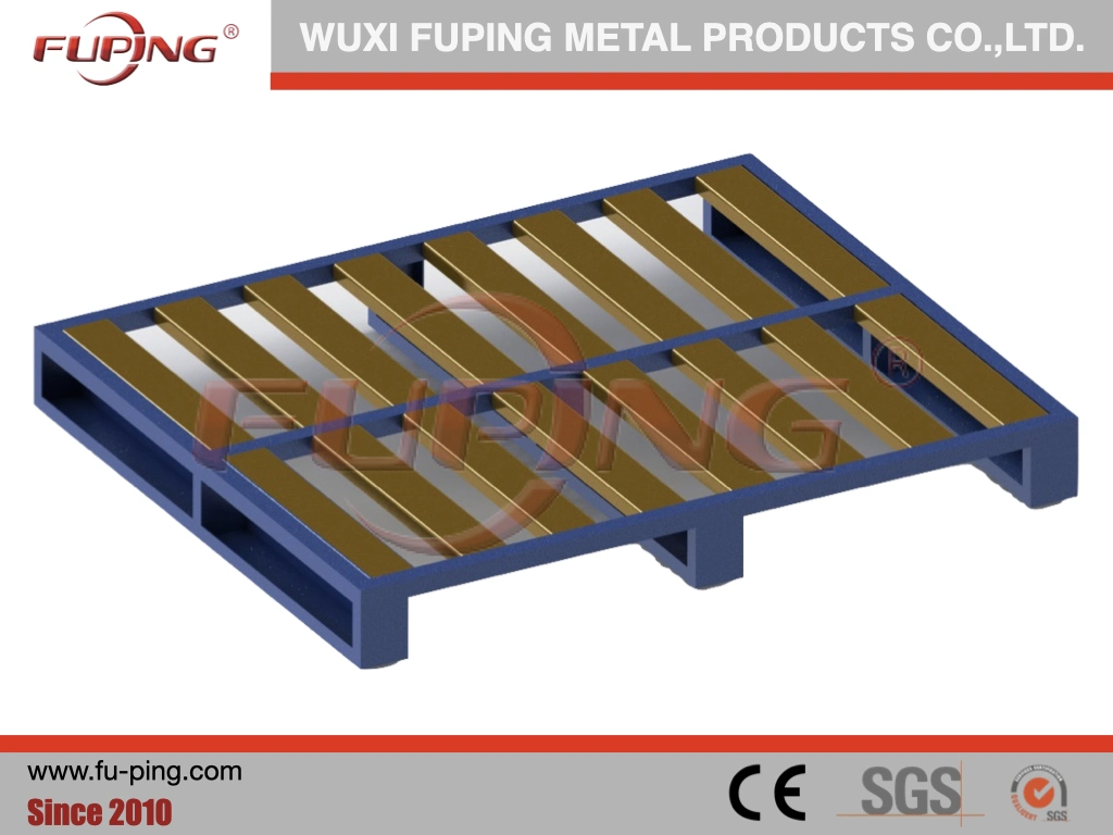 Más duradero que el palet de plástico para el almacenamiento de palets de acero de almacén de estantería apilable tablón