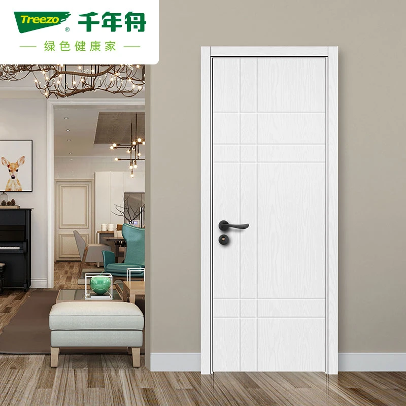 White Primer Wood Veneer PVC Melamine WPC ABS Internal Doors