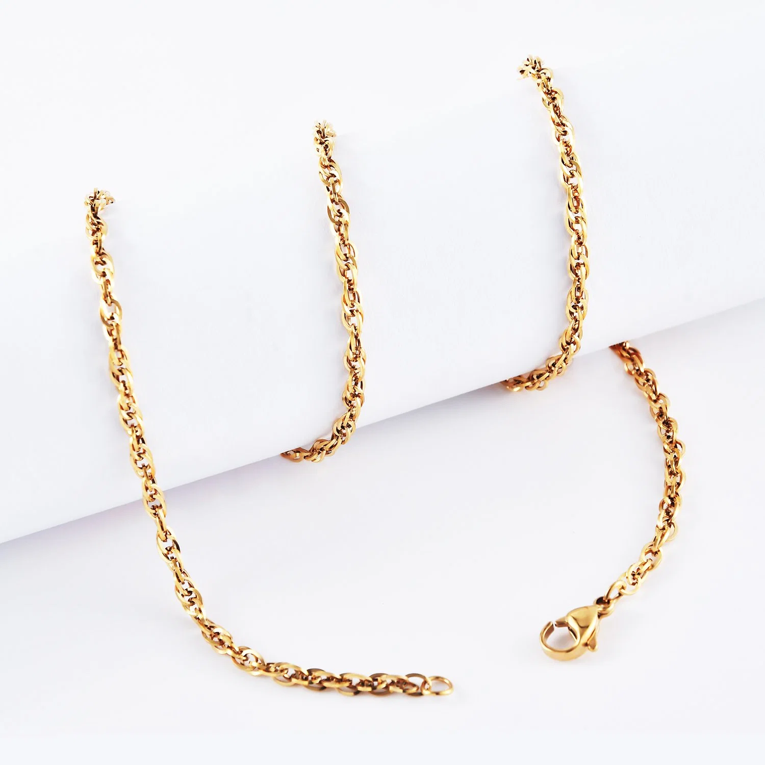 Gold Plated Stainless Steel Chain Accessories for Fashion High End Luxury Sandals, Clothes for Women