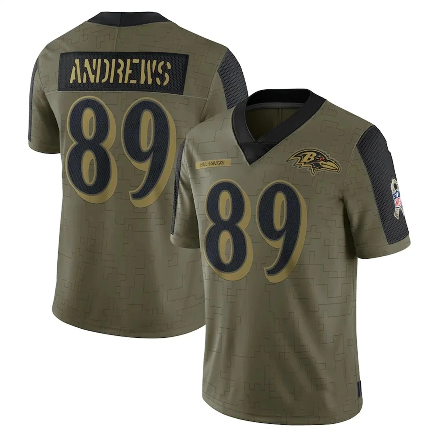 ED Reed Mark Andrews Lamar Jackson 2021 Salute to Service Player Jerseys