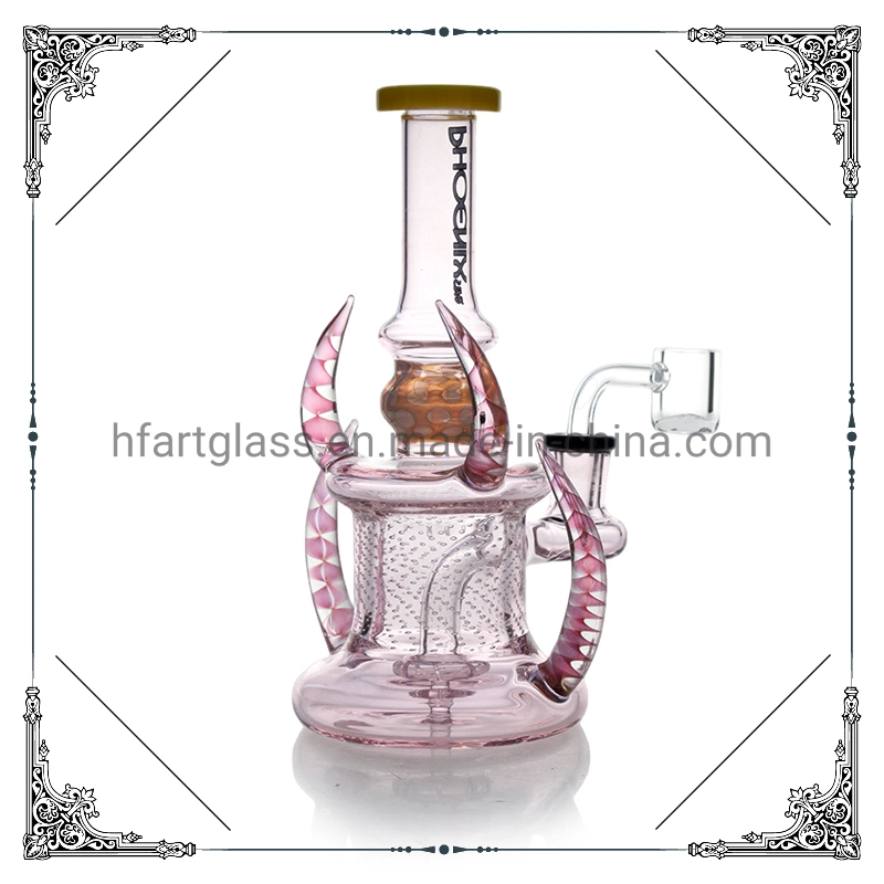 Phoenix 7.5 Inches Air Bubble Glass Pipe Showerhead Perc Sweet Puff Glass Smoking Oil Rig Wholesale/Supplier Factory