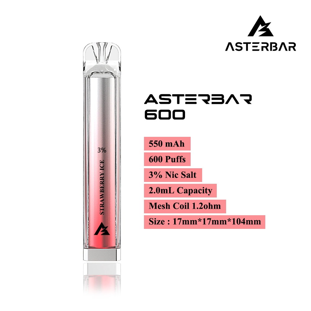 2023 Neue Ankunft Pure Taste Crystal 600 Puffs Cubebar Geekpodbar Einweg-Vape Pen