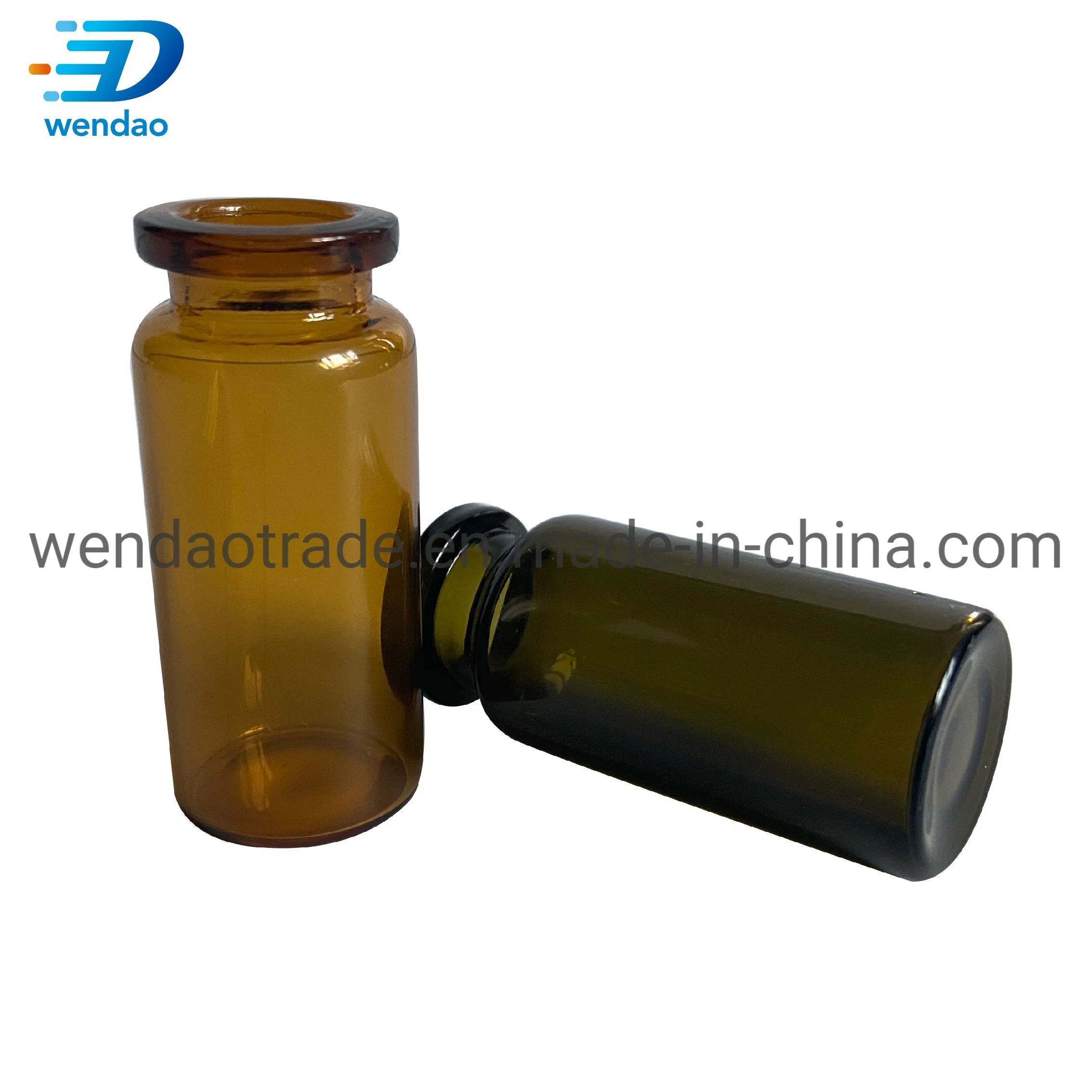 Pharmaceutical 2ml 4ml 5ml 6ml 7ml 8ml 10ml 15ml 20ml 30ml Clear Amber Glass Tubular Vials Injection Sterile Test Tube Vial