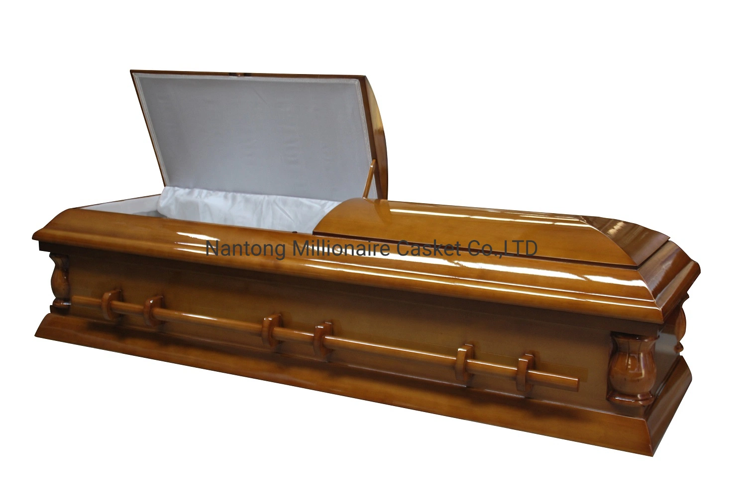 Solid Wooden Jewish Burial Casket with David Star