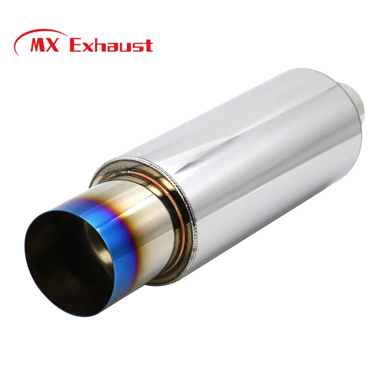 2.5 Inch Inlet High Performance Stainless Steel Racing Car Muffler Exhaust