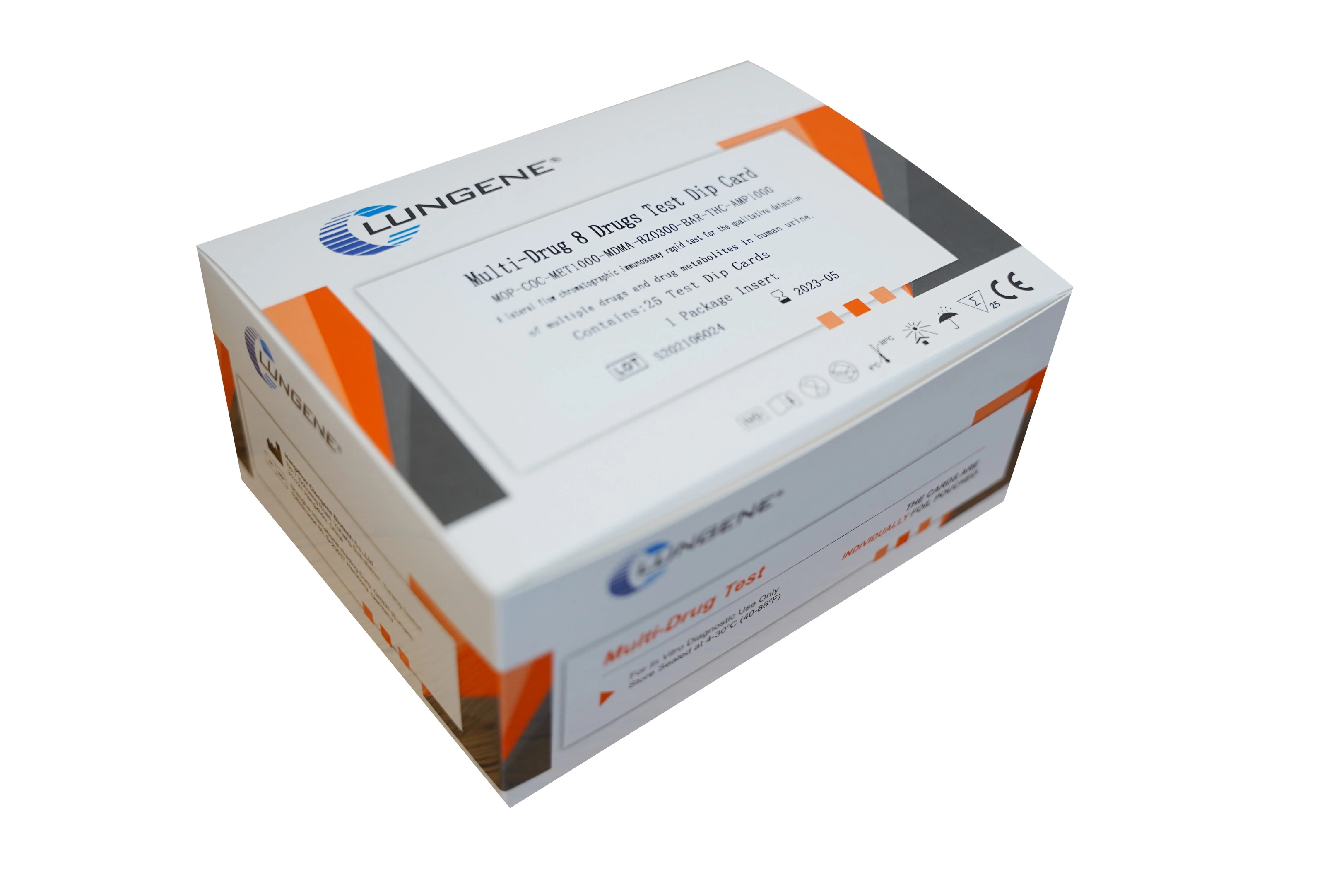 Teste de drogas de abuso de suprimento de fábrica Multi-Drug 8 Drug Test PAINEL (MOP/KET/THC/MET/COC/MTD/BAR/BZO)