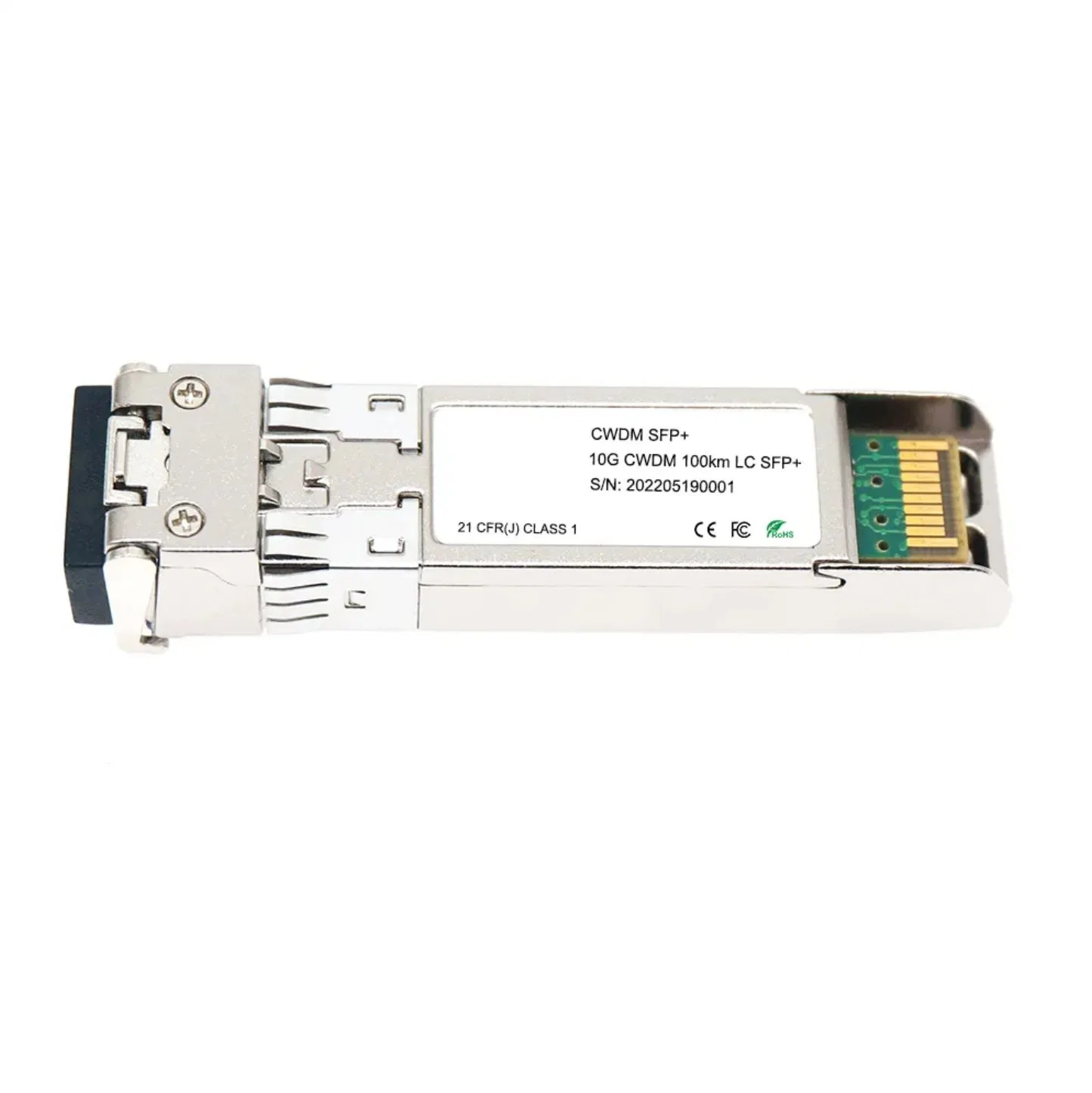 10g CWDM 1470нм-1610нм SFP+ 80км промышленных Dom Дуплекс LC SMF Модуль оптического приемопередатчика