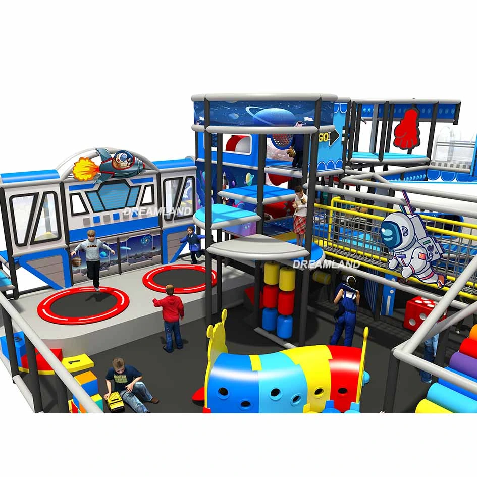 Customized Indoor Kids Cosplay Kfc Restaurant Theme Playground with Plastic Slide Supplier