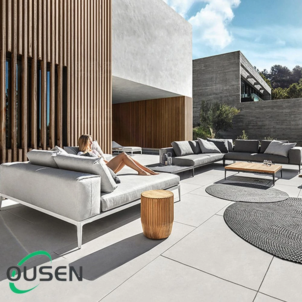 High-End-Italienische Stil Terrasse Im Freien Lounge Möbel Holzsofa Garten-Sets für das Hotel