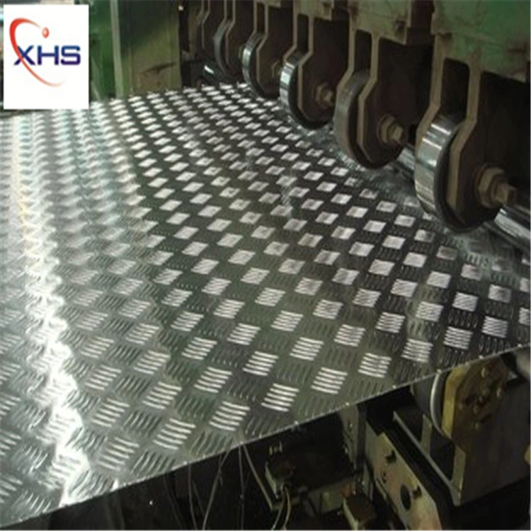 China Manufacturer Five Bars Tear Drop Alloy Embossed Checker Tread Sheet Kitchen Utensils 3003 1050 1060 6061 5052 Aluminium Checkered Aluminum Sheet