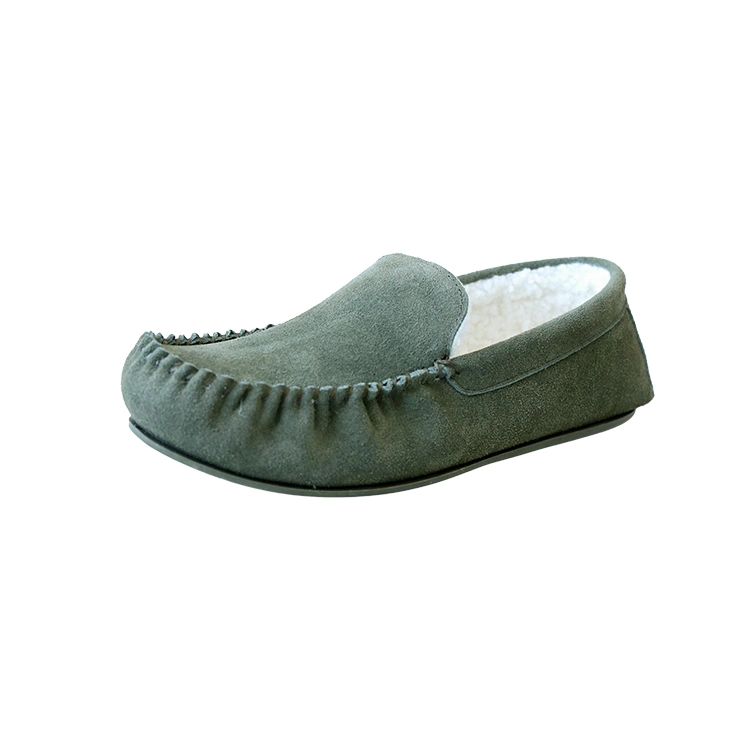 حذاء من جلد البقرة الحقيقي من قماش البربر "S Moccasin" مع الأحذية العادية