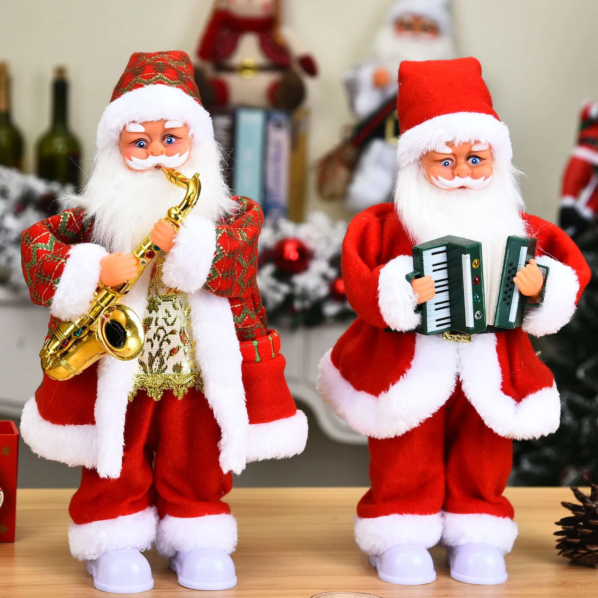 Santa Claus com Decoração de Natal Música Filhos de brinquedos