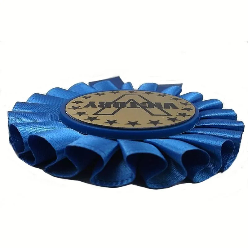 Prix des rubans en tissu Rosette du concours d'anniversaire personnalisé du créateur Décoration pour les fêtes de mariage