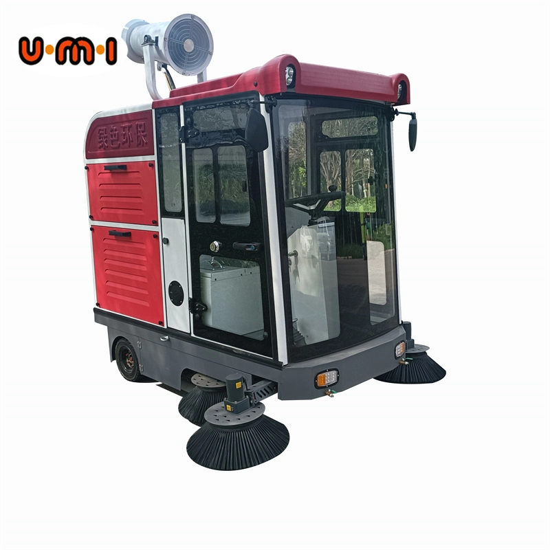 Commercial Cleaning Car Ride on Sweeper Electric Street Floor Driving Type Full Closed Sweeper Cleaning Machine Electric Dust Sweeper