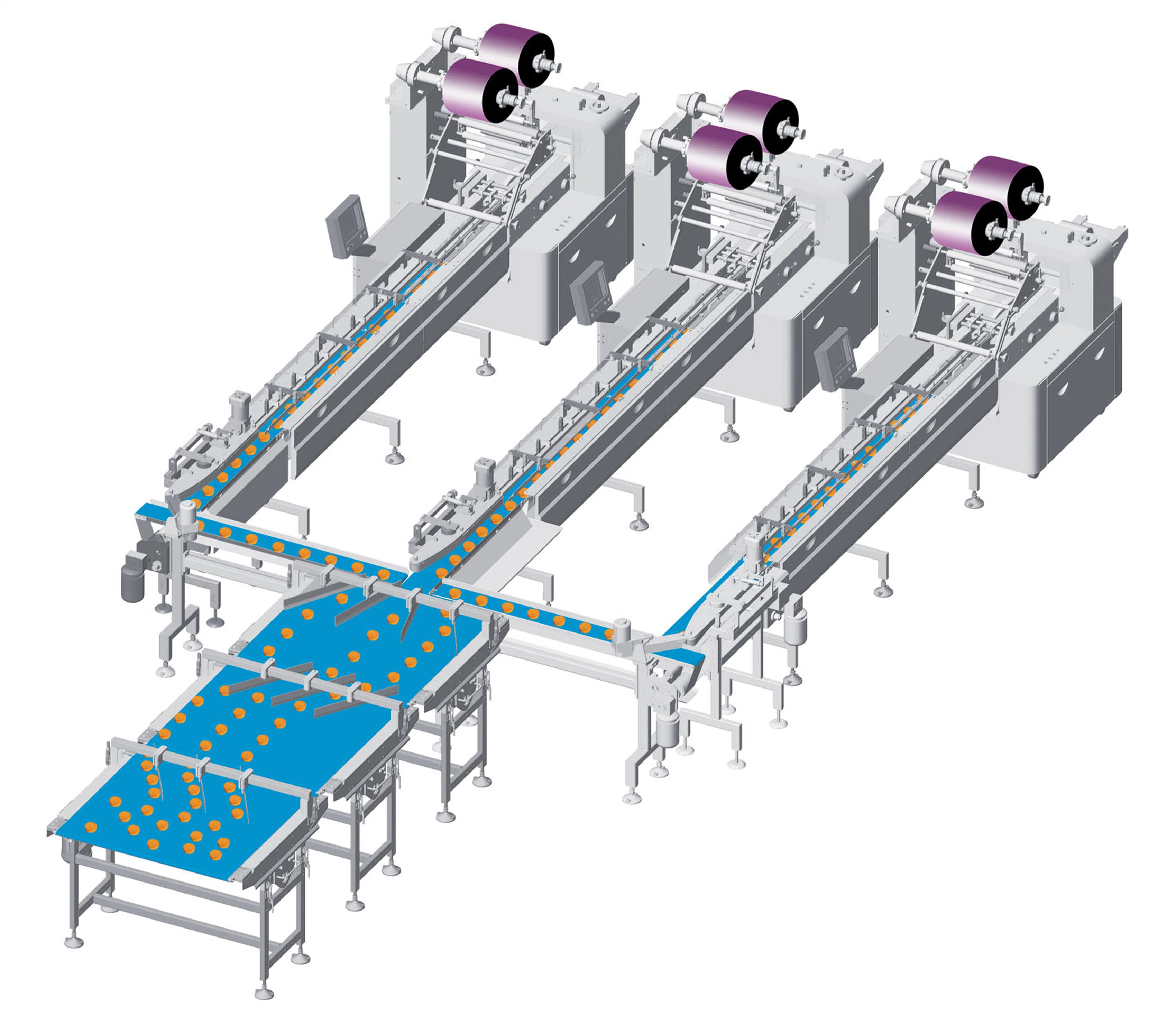 Flujo automático de turrón Turrón Máquina de embalaje Máquina enrolladora de flujo