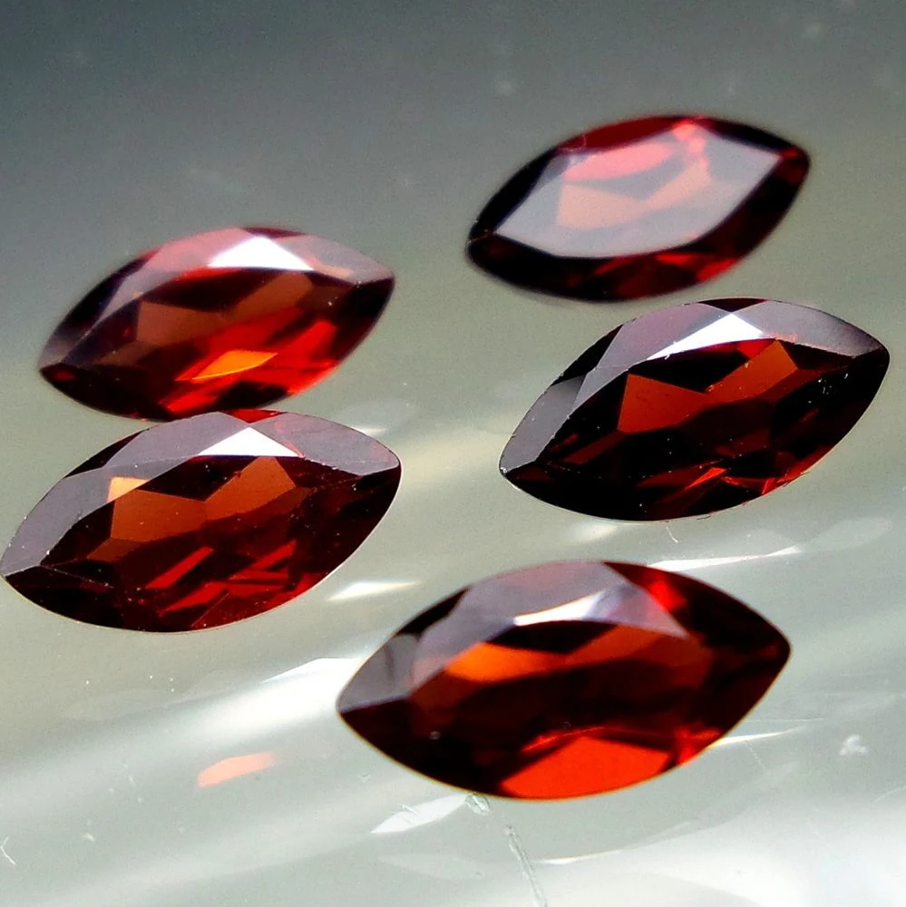 Garnet Marquise Shape Gemstone in Vietnam CZ Stone Beads for Jewelry Making