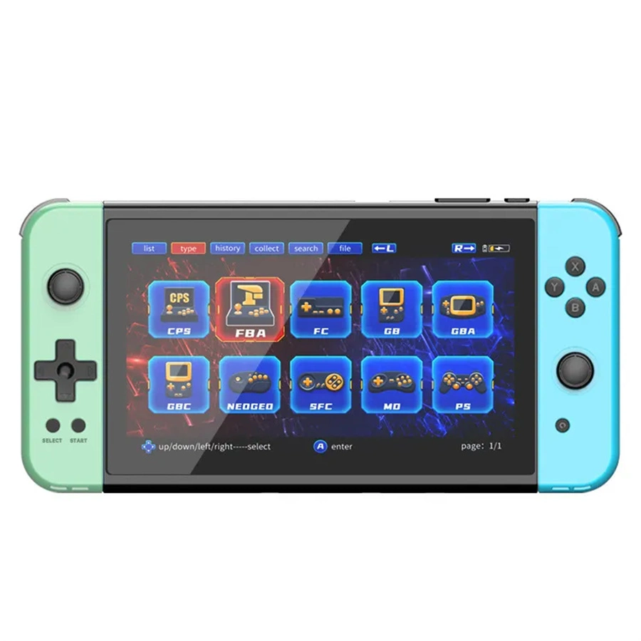 Powkiddy X70 Handheld Game Console 7 Inch HD Screen Retro Game Cheap Children's Gifts Support Two-Player Games