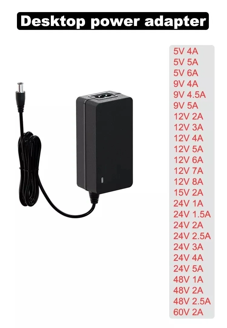 Update-Custom Us EU UK Aus Wall Plug 12V 24V 36V 42V DC Adaptor Power Supply