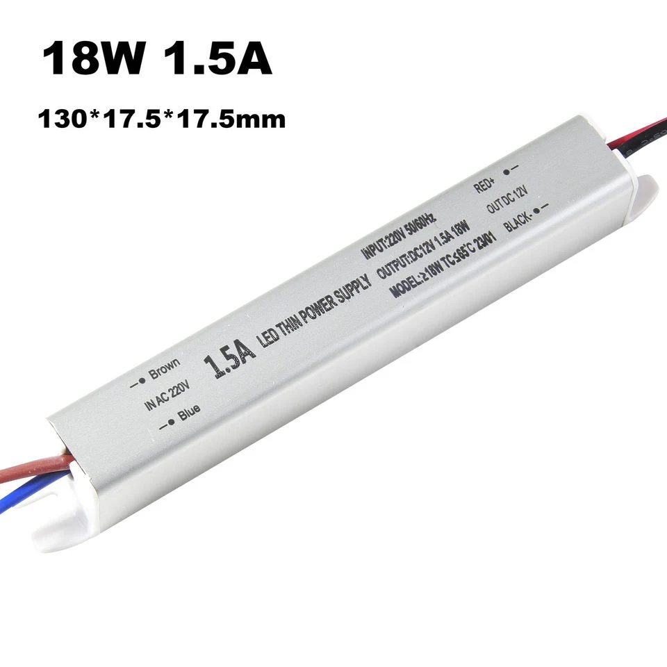 LED-Netzteil DC12V 6A/ 24V 3A 72W Wasserdicht im Außenbereich IP20/IP67 Ultra-Thin LED Treiber Adapter für LED Streifen Beleuchtung