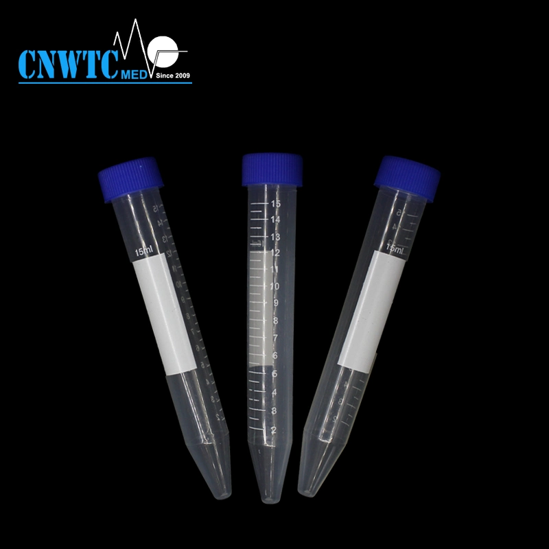 Lab Disposable Plastic 15ml Centrifuge Tube Sterile Falcon Tube with Conical Bottom