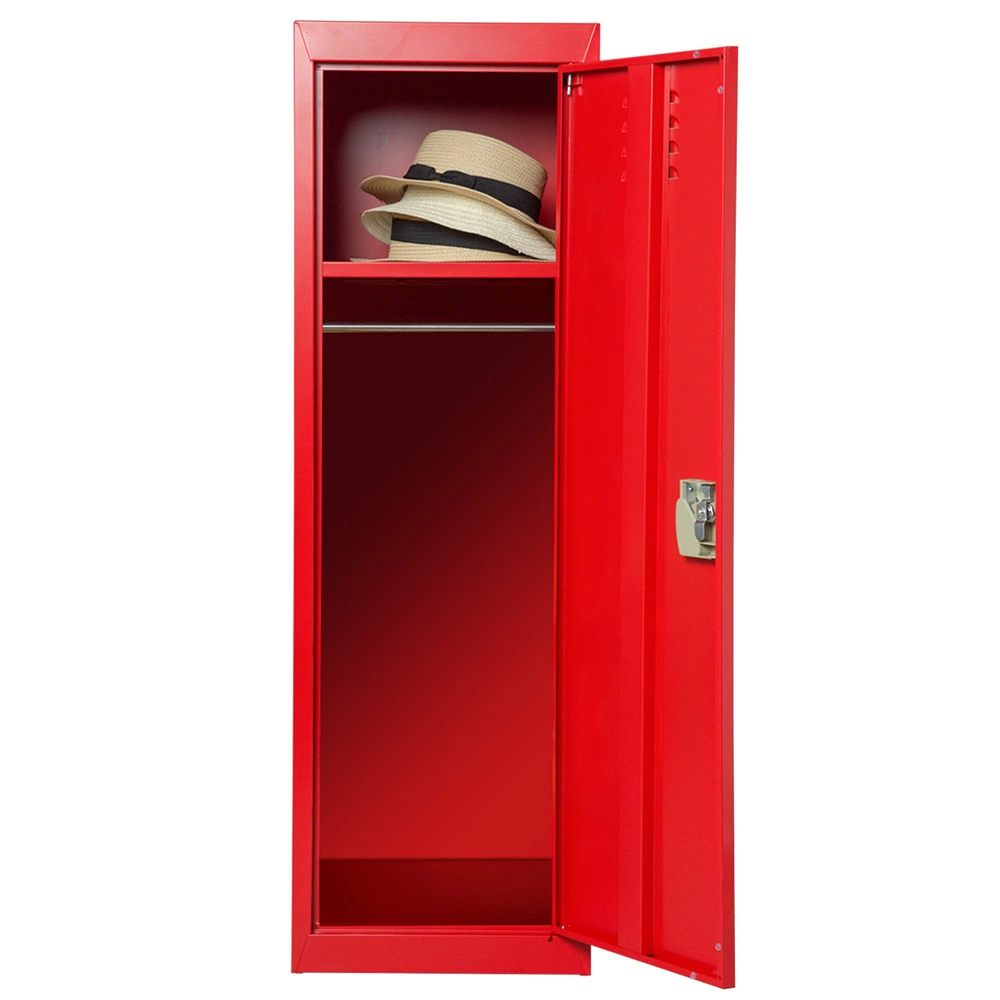 Bedroom Small Single Door Wardrobe Purple Kids Closet Cabinet Metal Locker Room Furniture