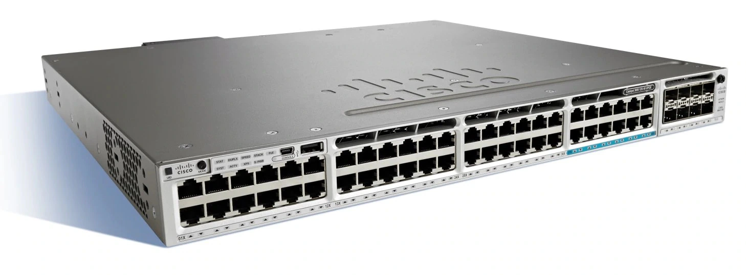 New Original CISCO Catalyst 3850 Series 48 Port (12 mGig+36 Gig) PoE Network Switch WS-C3850-12X48U-E