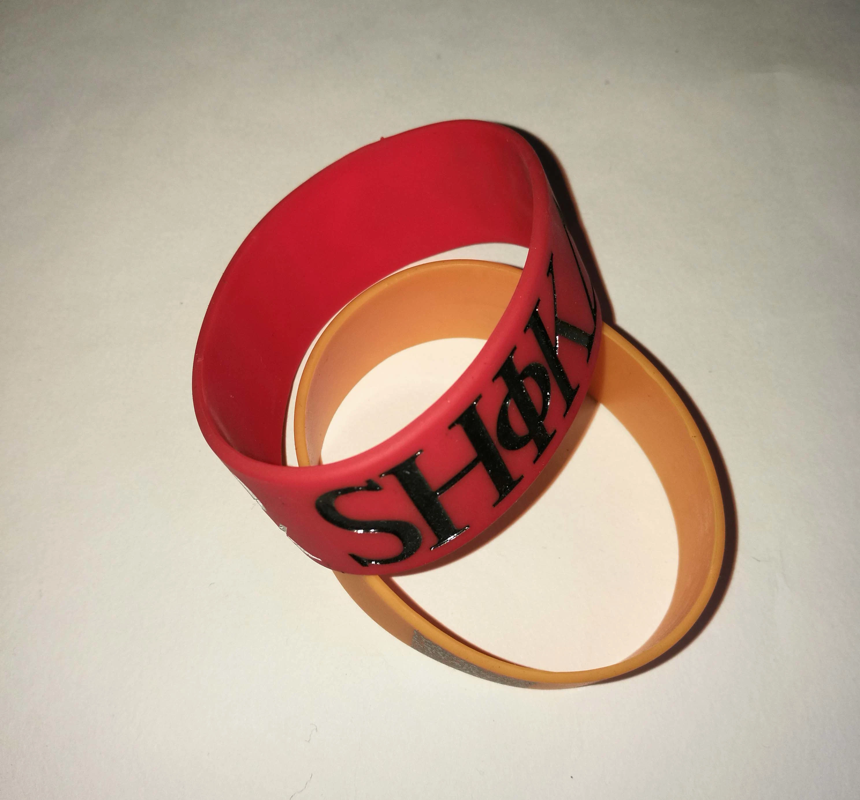 Customized Shape Qr Code Silicone Ring Promotional Silicone Bracelet Customized Silicone Wristband