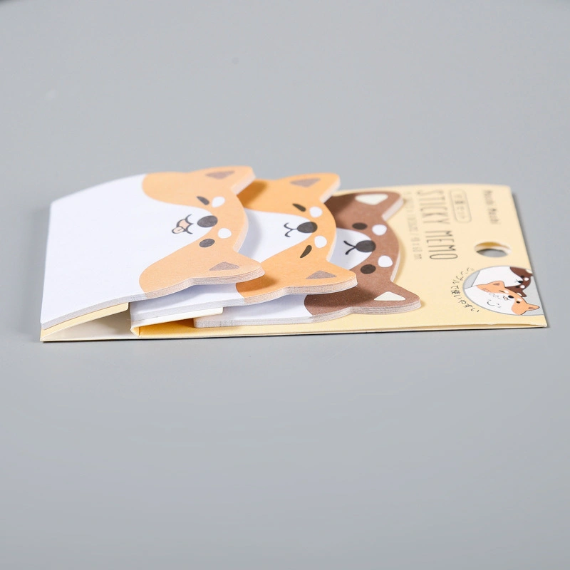 Material de escritório Cartoon animais forma Self-Stick Memo Pad Papelaria Bonitinha notas adesivas