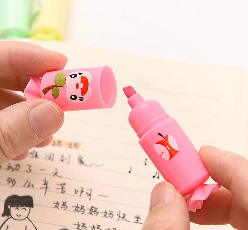 Creative Candy Highlighter Set Cartoon Mini Lovely Marking Pen Highlighter