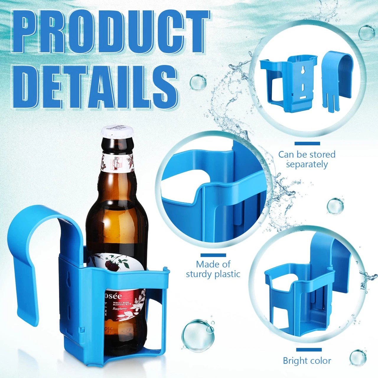 Water Cup Hanging Holder for Swimming Pool Beverage Drinks Beer Shelf Rack Wyz16069