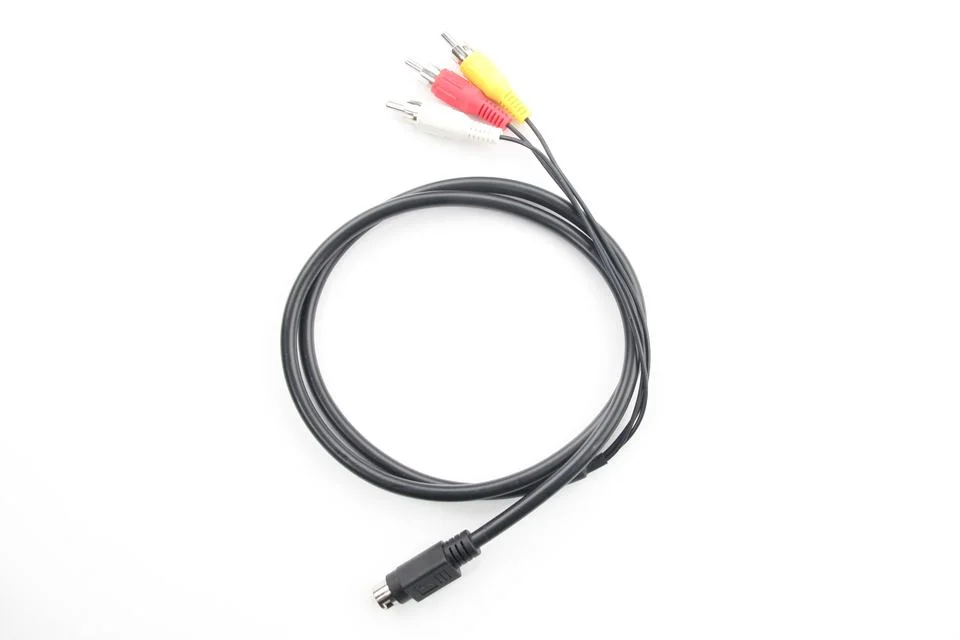 8 Pin Mini DIN to RCA Cable Video DIN 10 Pin to 3 RCA Video Cable Flat AV Cable 10 Pin Mini DIN