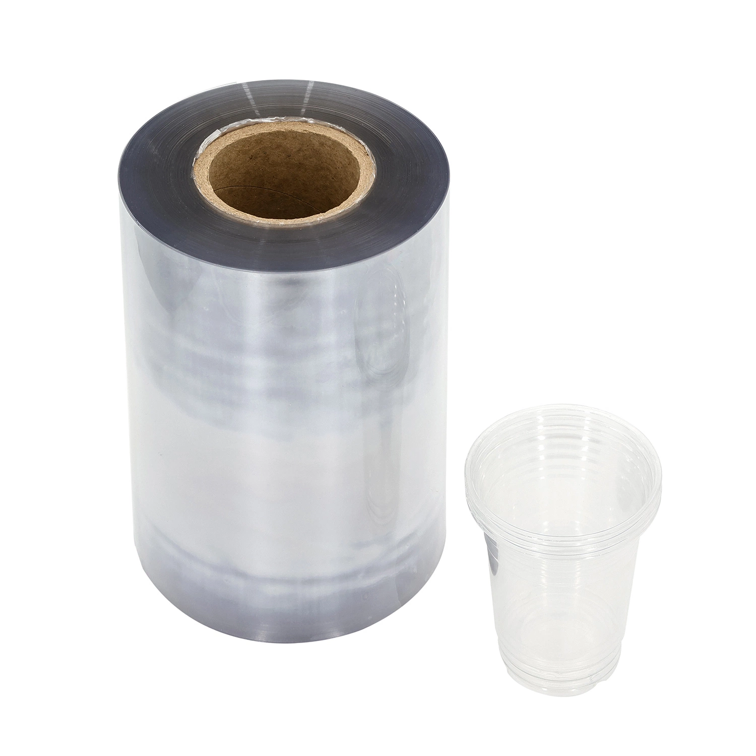 Feuille de film transparent en PET PVC PP PLA, rouleaux de film en plastique transparent, film en bioplastique pour emballage pharmaceutique/alimentaire.