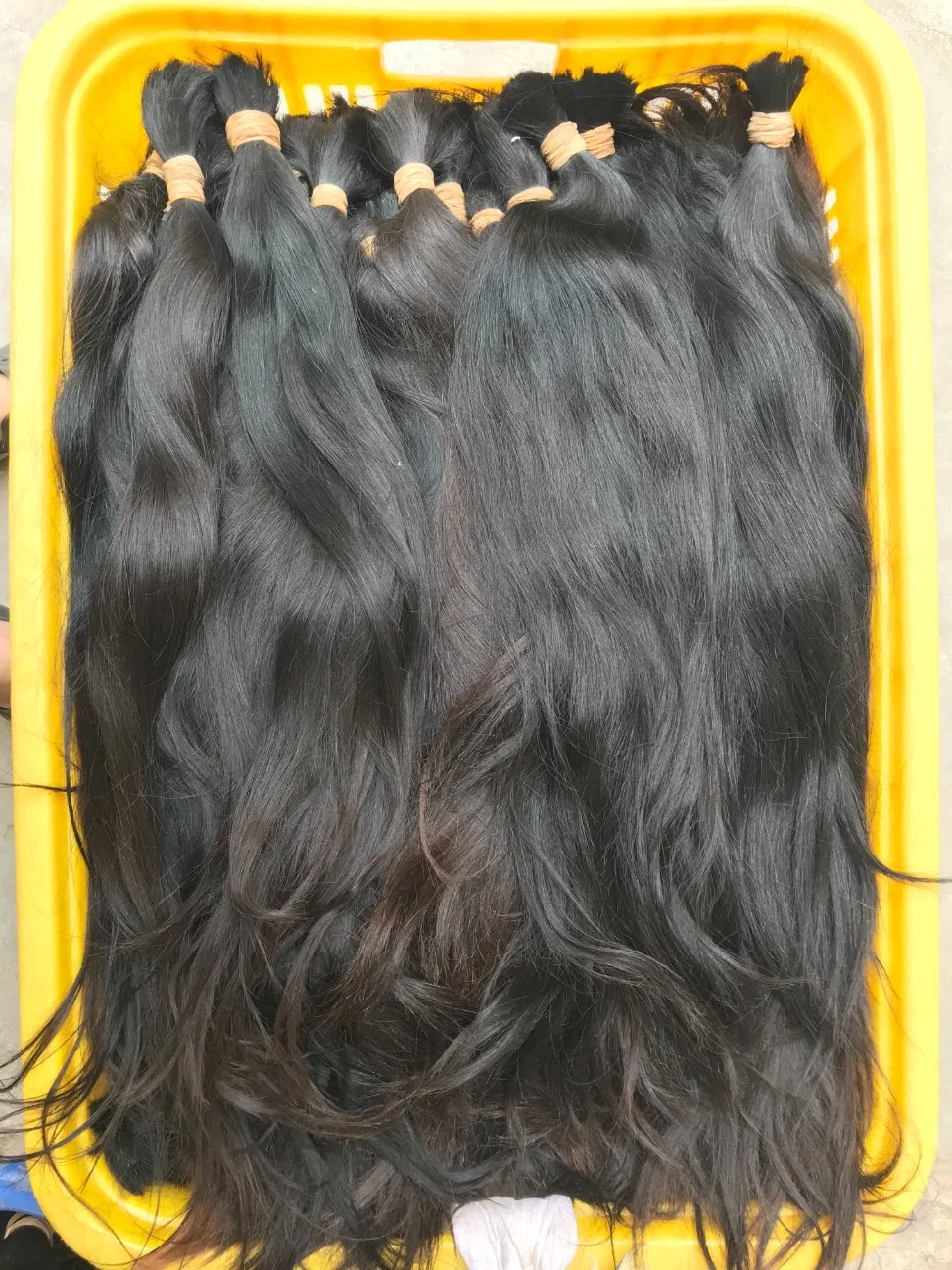 Naturales sin procesar virgen intacta las cutículas del cabello Cabello donante de cabello humano.