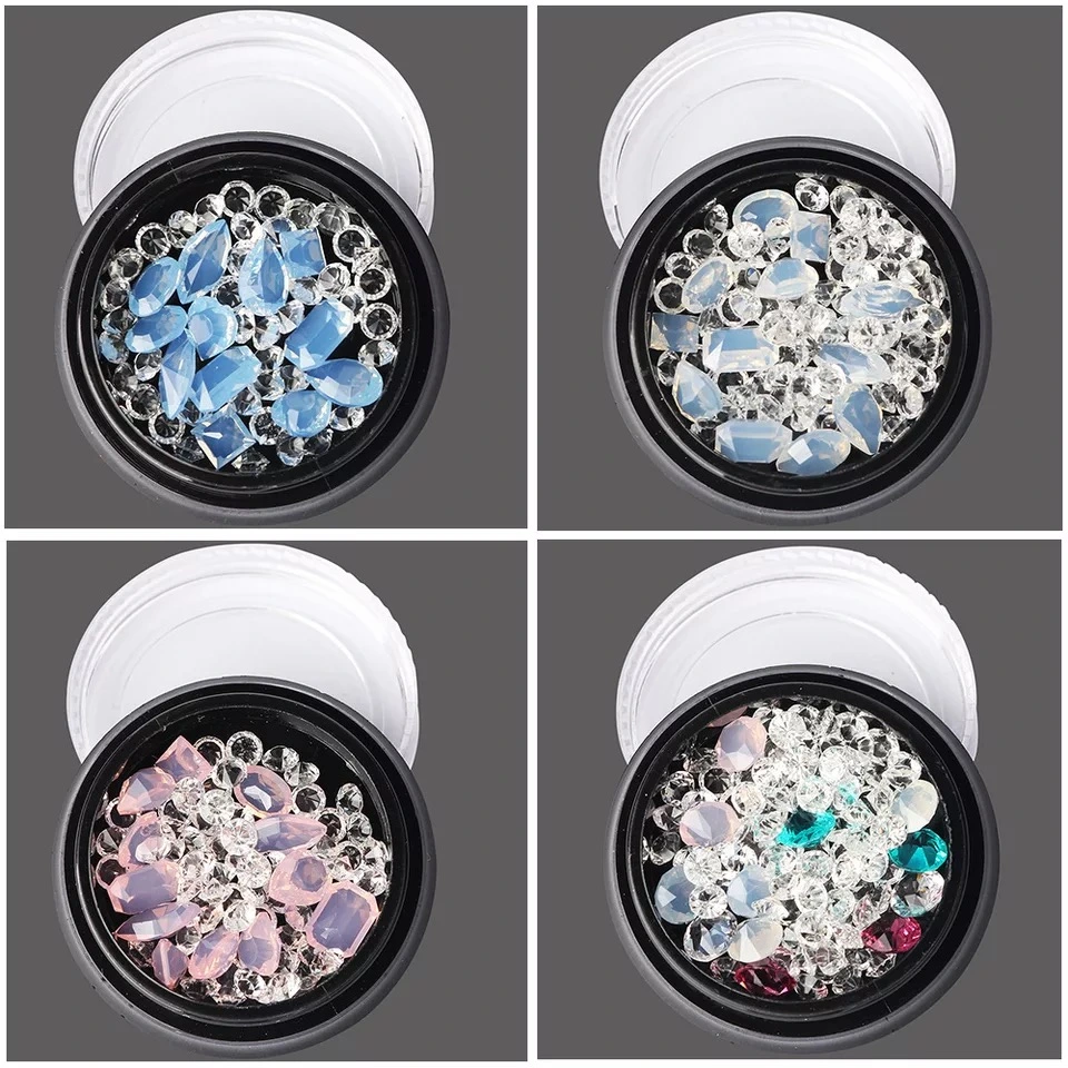 3D Nail Art Decorations Acrylic Diamond Different Shapes Nail Rhinestones