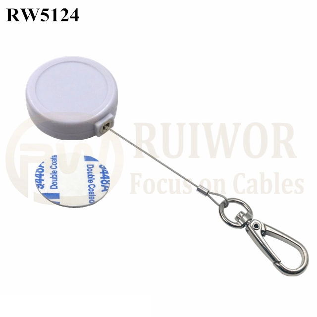 RW5124 Round Mini Anti Lost Recoiler Plus gancho clave