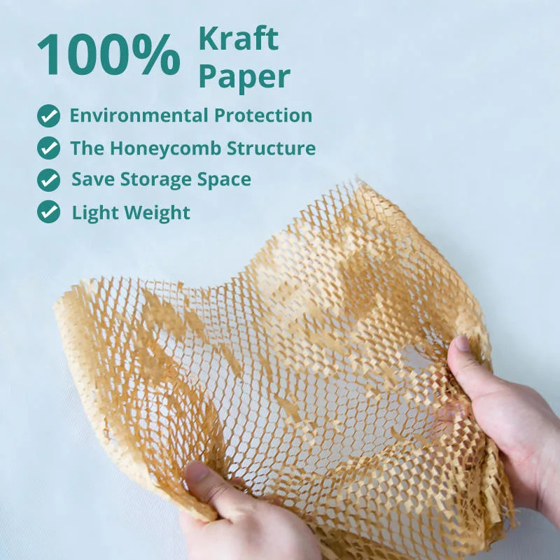 Protective Cushioning Customized Filling Buffer Packaging Roll Kraft Wrap Honeycomb Paper