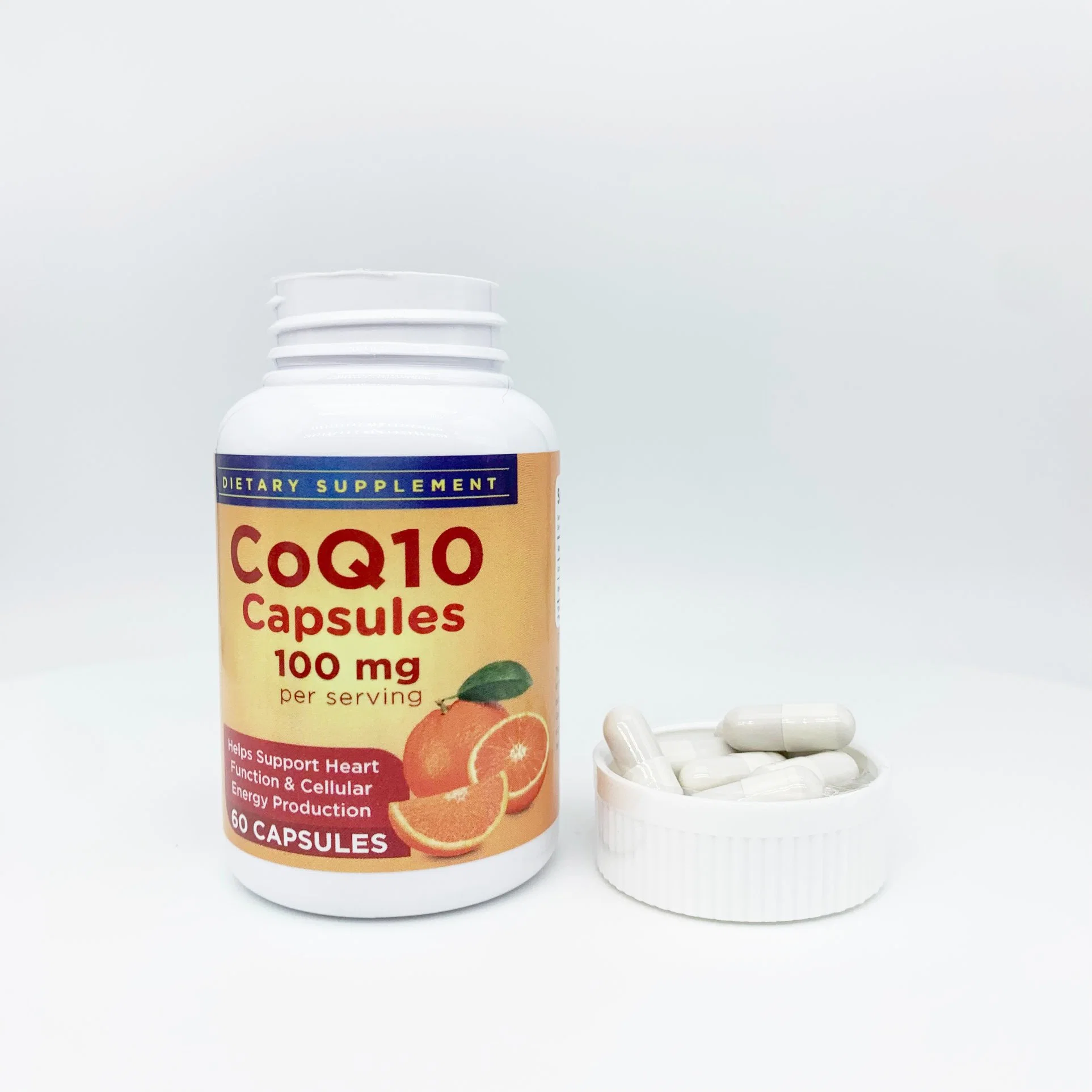 Marca privada OEM Q10 Coenzima cápsula de Softgel Productos sanitarios CoQ10 Suplementos dietéticos píldora de la cápsula