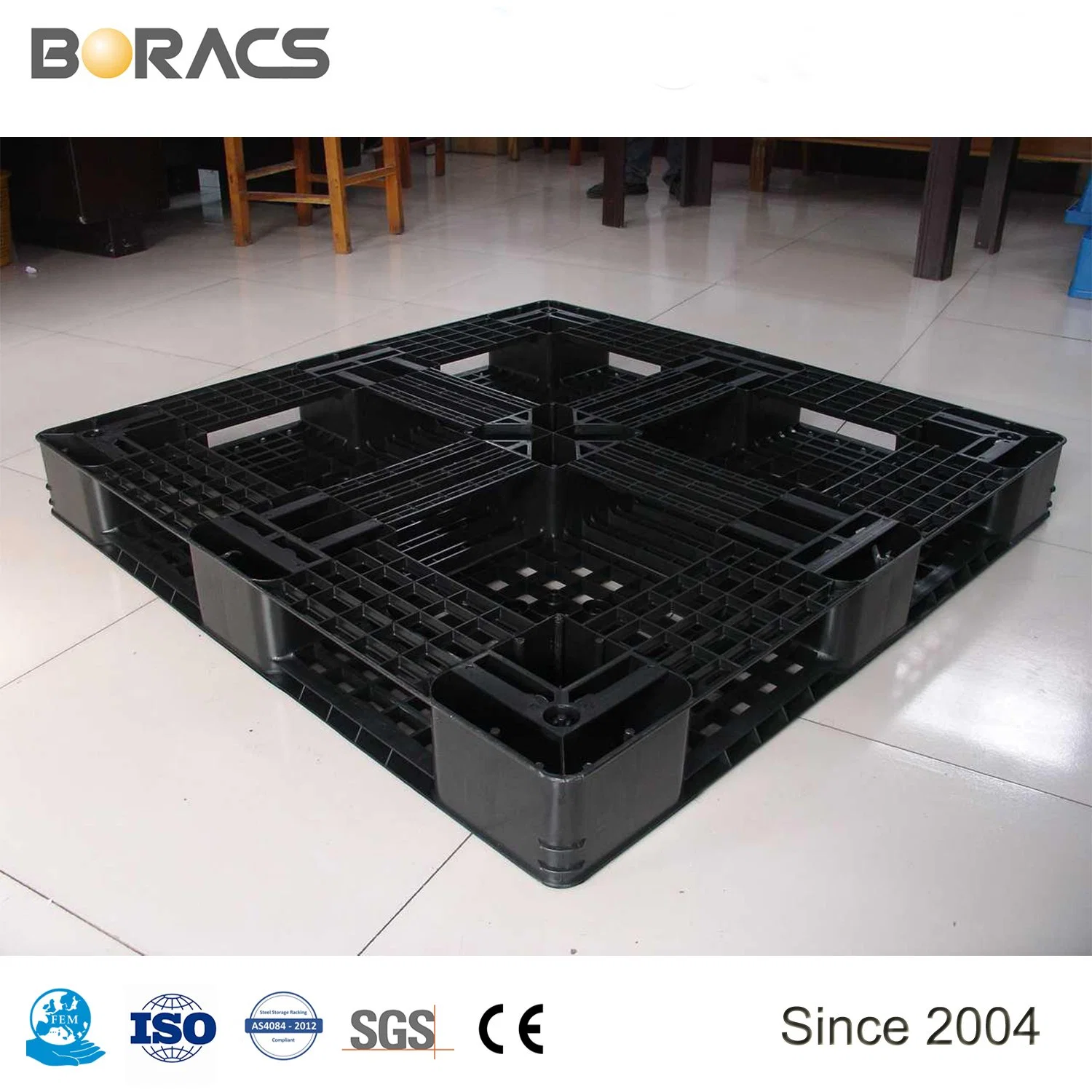 Warehouse Storage Use 3 Runners Type Rack Able Anti-Slip HDPE or PP Plastic Pallet