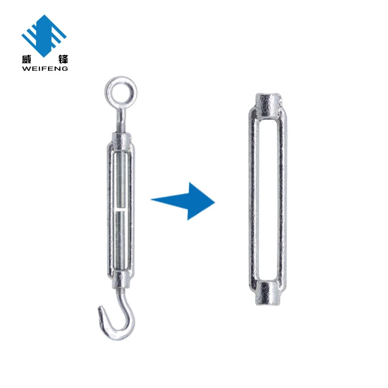 High quality/High cost performance  M16 Galvanized Turnbuckle 304 O-C Type Antirust Wire Rope Fitting Eye-Hook