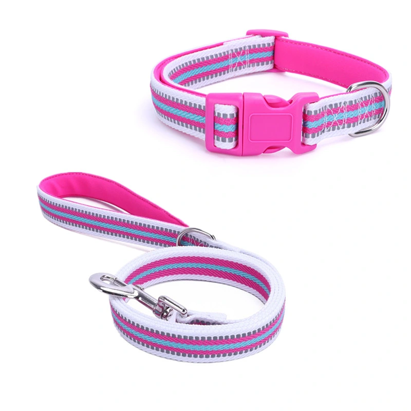 New Products Pet Supplies Dog Leash Reflective Dog Collar Comfortable and Soft Collar and Lead Sets