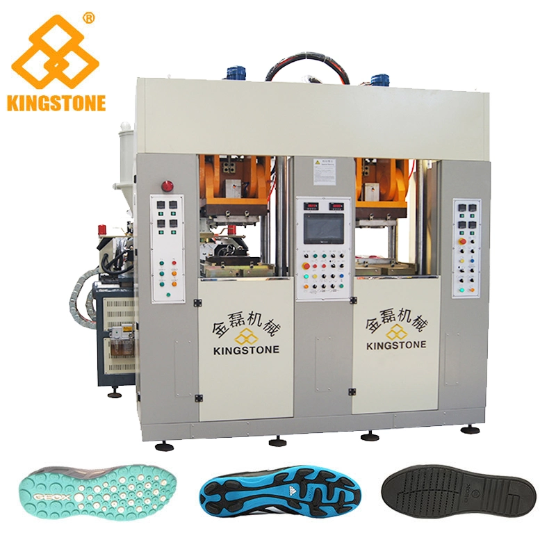 Máquina automática de moldagem por injeção estática para fabricação de sola de sapato em material TPU/TR/PVC/TPR.