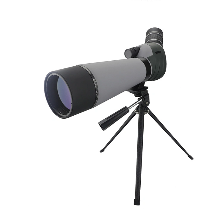 20-60x80 doble impermeable Spotting Scope Zoom centrándose Bak4 Totalmente recubierto de múltiples ocular en ángulo de 45 grados para la observación de aves