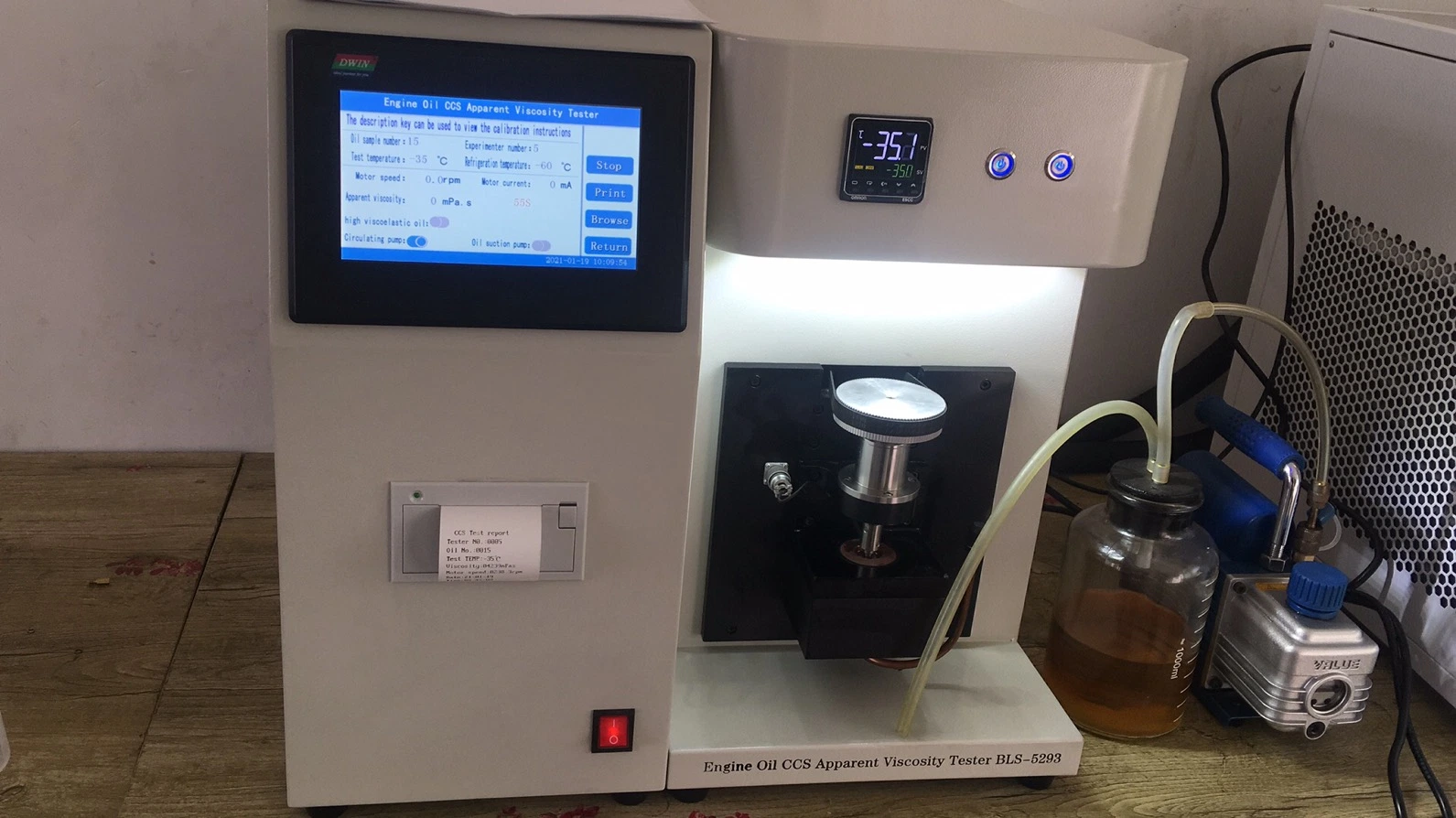 Laboratory ASTM D5293 Engine Oil Apparent Viscosity Tester Using CCS Cold-Cranking Simulator