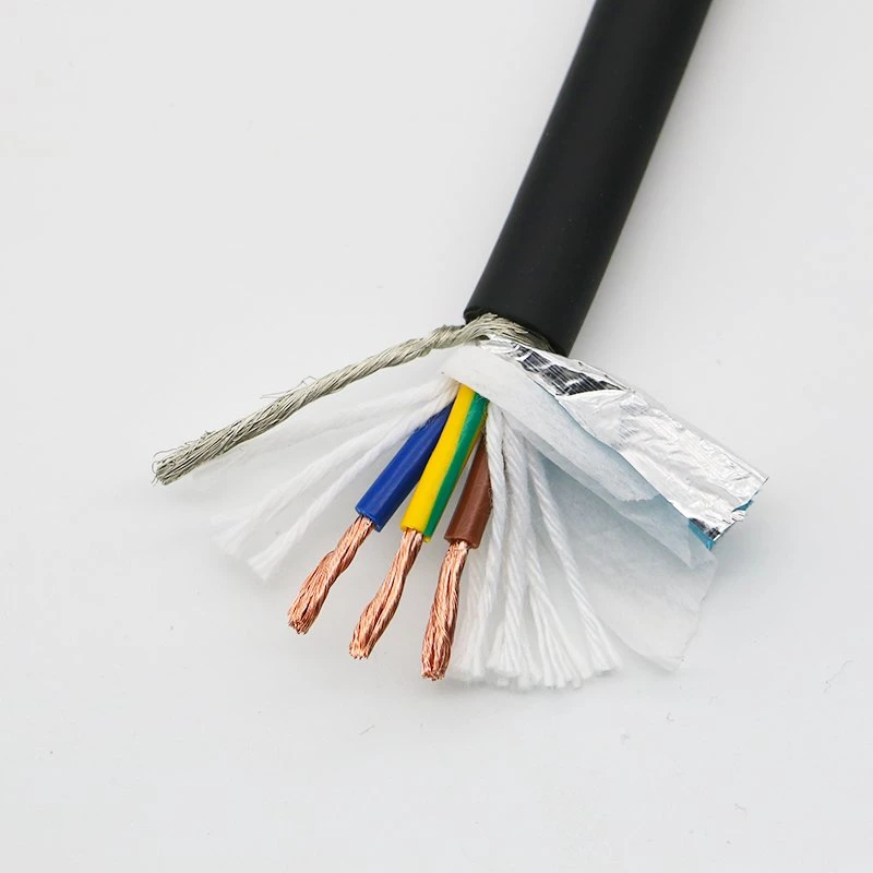 Trvvp de flexión de 15 millones de veces de 1,5 mm 2,5 mm 2 3 4 Core blindado de cobre estañado Cable Flexible para máquina automática