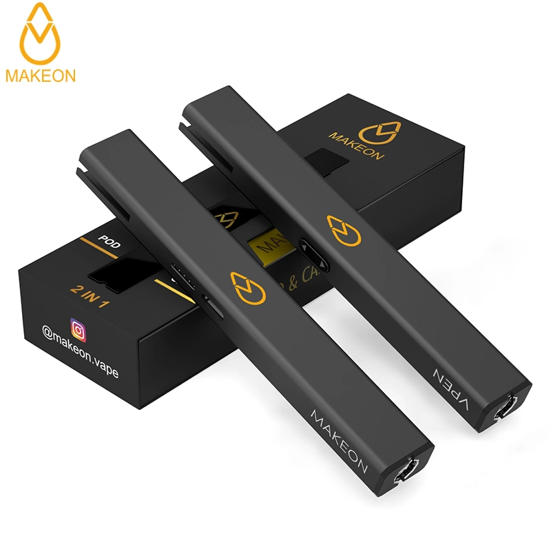 Makeon Pod Vfire VAPE Pen 2 en 1 batería para PODS and Carts logotipo de impresión de batería personalizada con luz LED Voltaje OEM Marca Logo Muha Meds baterías Ruby