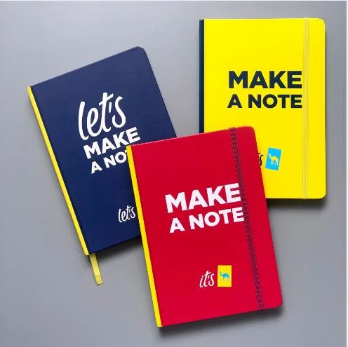 Venda por grosso de cor personalizado imprimindo um4 uma capa dura5 Papelão por escrito promocional e fornecimento de escritório Agendar para costurar Grade de emperramento de papel macio para Notebook da Tampa