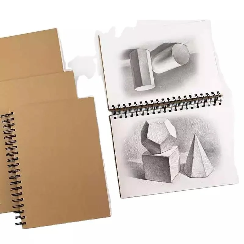 Custom Sketch Pad 120g 85sheets Loose-Leaf 450g Kraft Cover Acid Papel libre