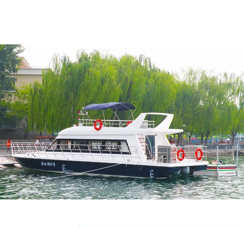 17 Meters Fiberglass with Bar Table Double Deck Luxury Yacht