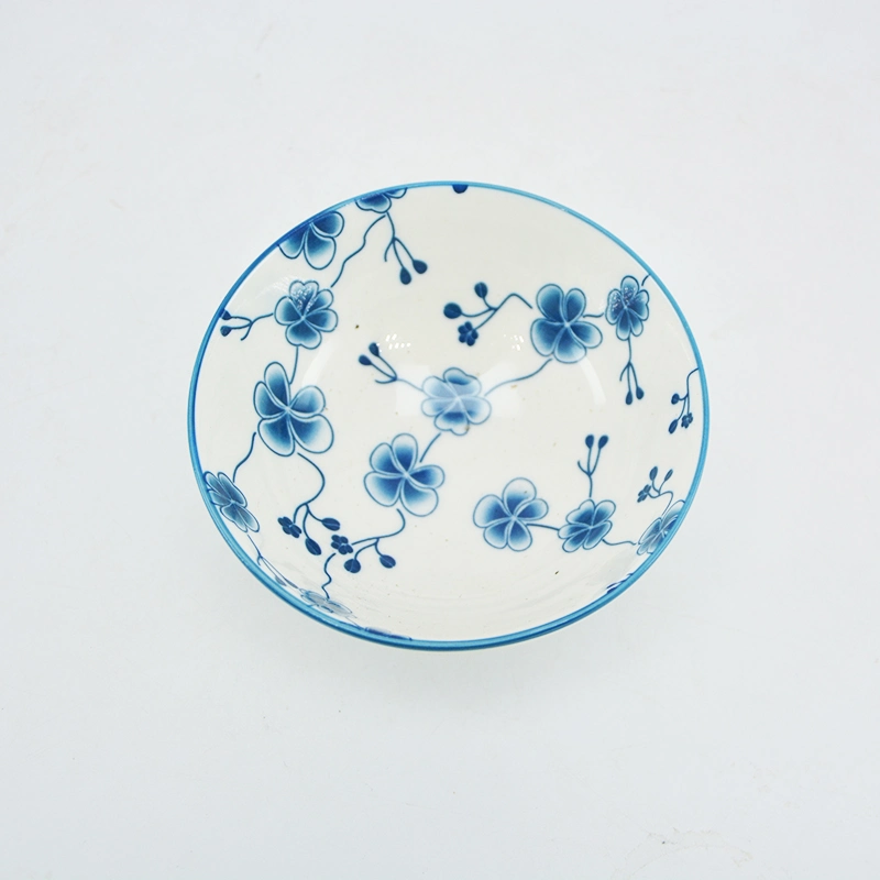 Wholesale/Supplier Custom Blue Ceramics Dinner Set Bowl with Japanese Style for Restaurant